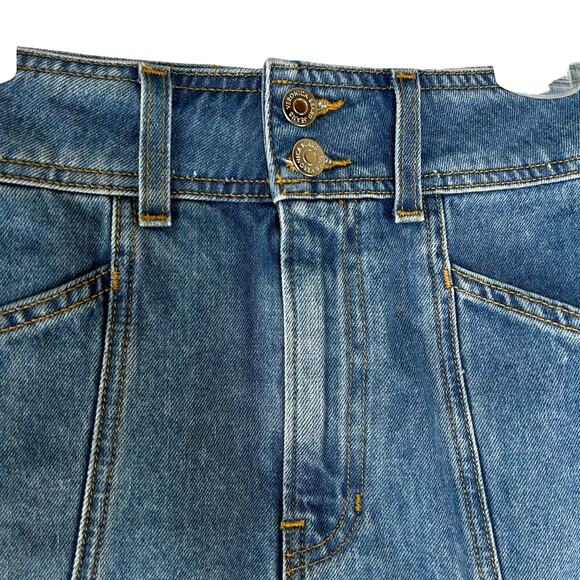 Veronica Beard Denim Mini Skirt Size 2 "Lavelle" Durango Blue Jean A-Line NWT - Picture 5 of 10